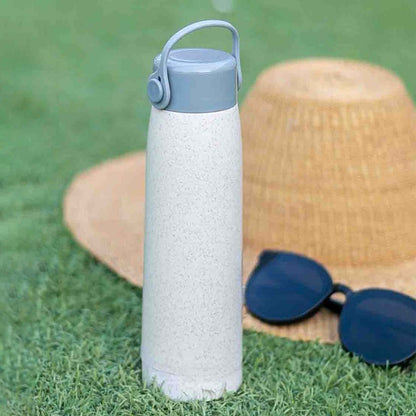 High Portable Water Bottle Creative Wheat Fragrance Glass Bottle Water With Mobile Phone Holder Wide Mouth Glass Water 380ml (Moq - 80 Pc) Water Bottles
