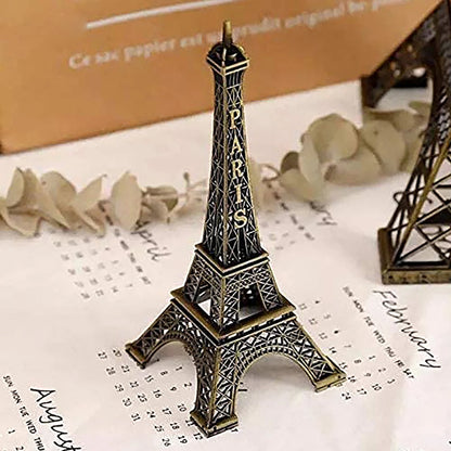 Antique Finish 3d Metal Paris Eiffel Tower Metal Craft Famous Landmark Building Metal Statue Showpiece. Home Decor