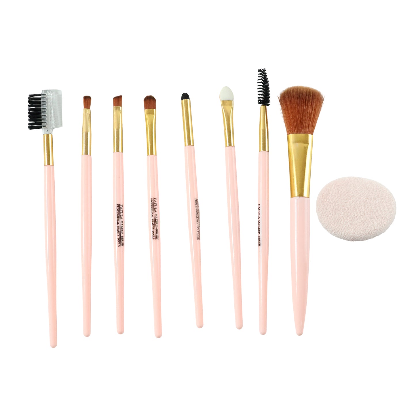 9-in-1 Professional Makeup Brush Set (1 Set) Beauty Accessories