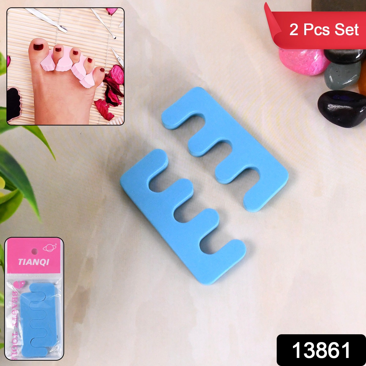 Toe Separators Toe Spacers Sponge Toe Stretcher Pedicures (1 Pair) Health and Beauty