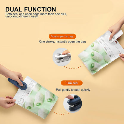 Portable Mini Bag Sealer 2 In 1 Seal Cutter Heat Sealers Type-c Usb Charging Kitchen Tools