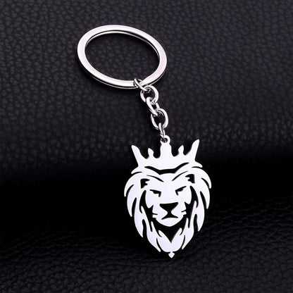 Stylish Metal Lion Head Keychain (1 Pc) Accessories