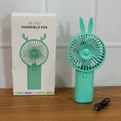 Cute Bunny Ear Design Portable Usb Rechargeable Mini Handheld Fan (1 Pc) Electronics > Gadgets > Portable Fans
