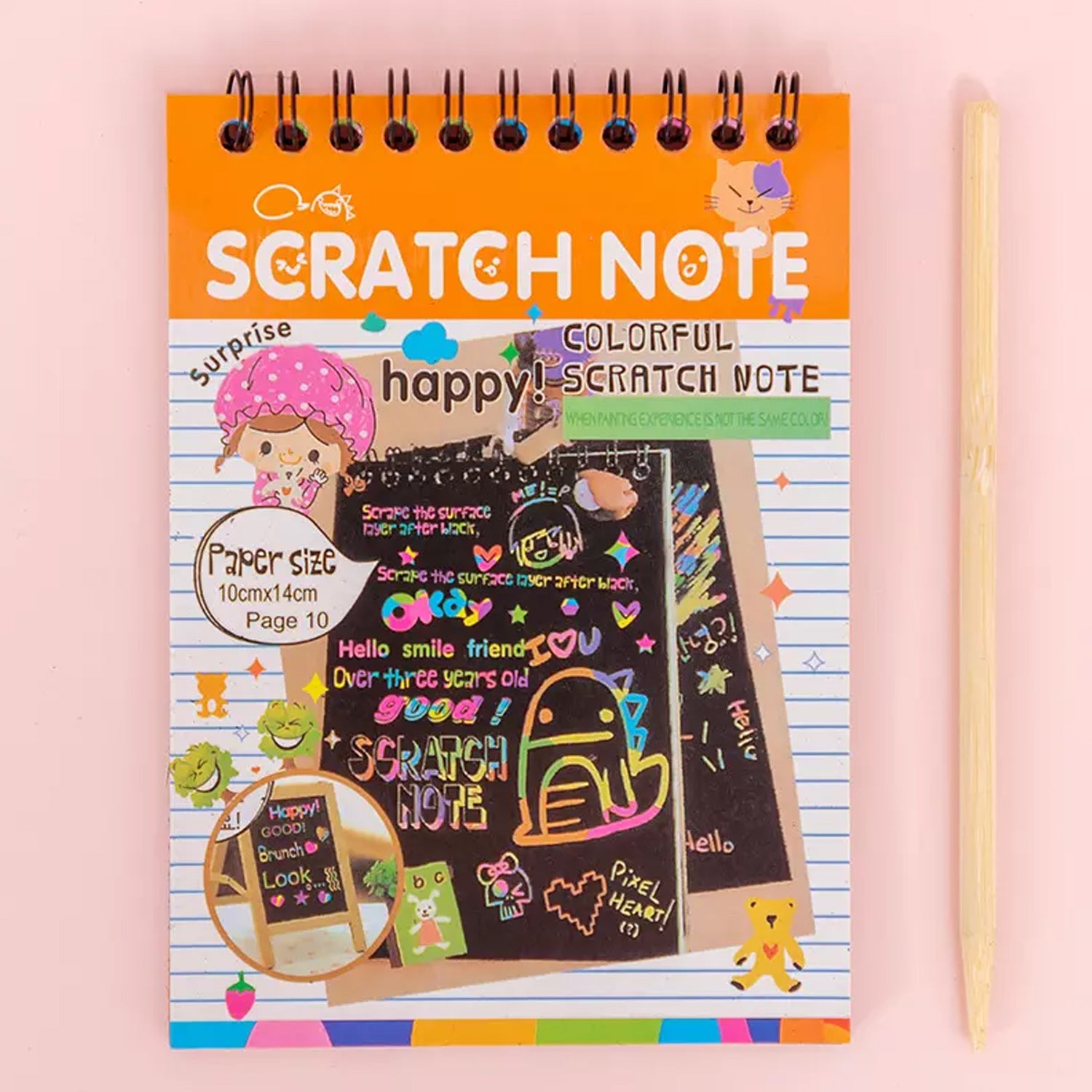 Crafts Rainbow Art Scratch Paper Book Sheets 10 Page ( Pack Of 1 ) Arts and Crafts