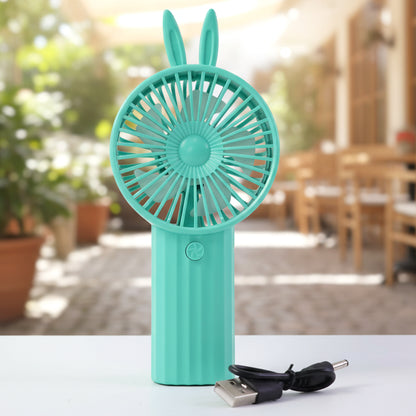 Cute Bunny Ear Design Portable Usb Rechargeable Mini Handheld Fan (1 Pc) Electronics > Gadgets > Portable Fans