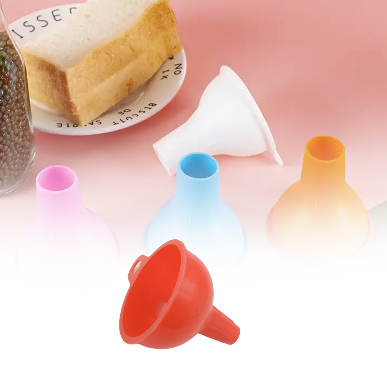 Silicone Funnel For Pouring Oil Sauce Water Juice And Small Food-grainsfood Grade Silicone Funnel Kitchen Utensils & Gadgets