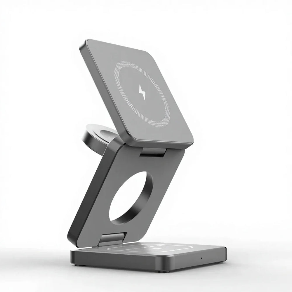 Magnetic 3 in 1 Portable Wireless Charger Stand Dock for iPhone 16 Electronics > Phone Accessories > Chargers