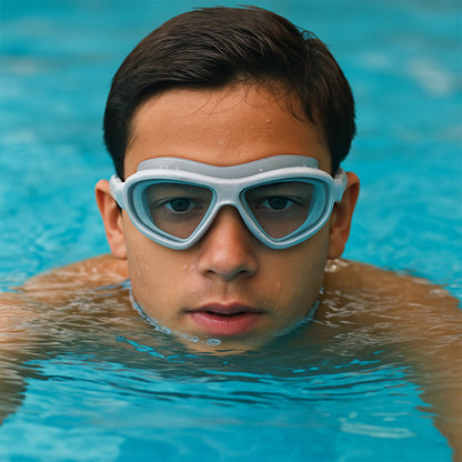Premium Wide Vision Swimming Goggles With Protective Hard Case (1 Pc) Swim Goggles