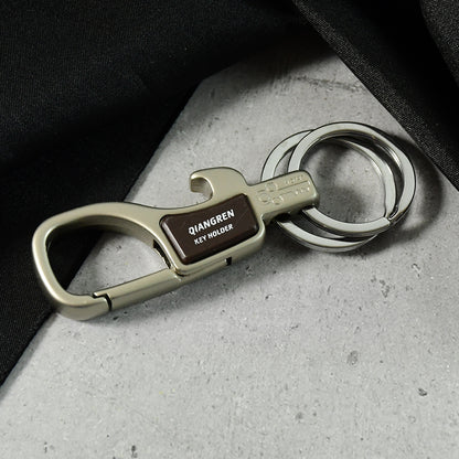 Premium Metal Keychain Carabiner Clip Hook With Dual Key Rings (1 Pc) Accessories