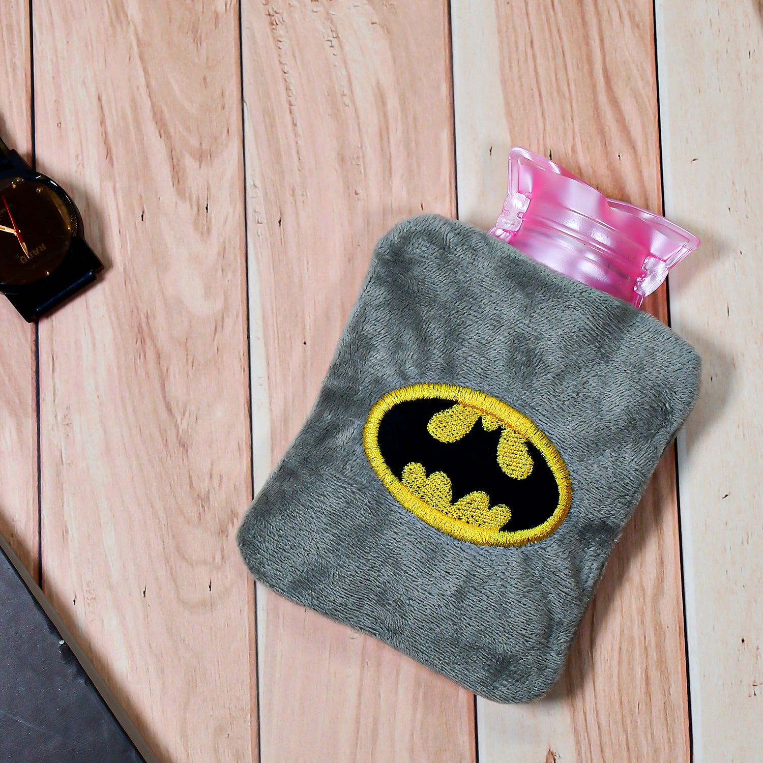 Batman Small Hot Water Bag With Cover For Pain Relief heating pads