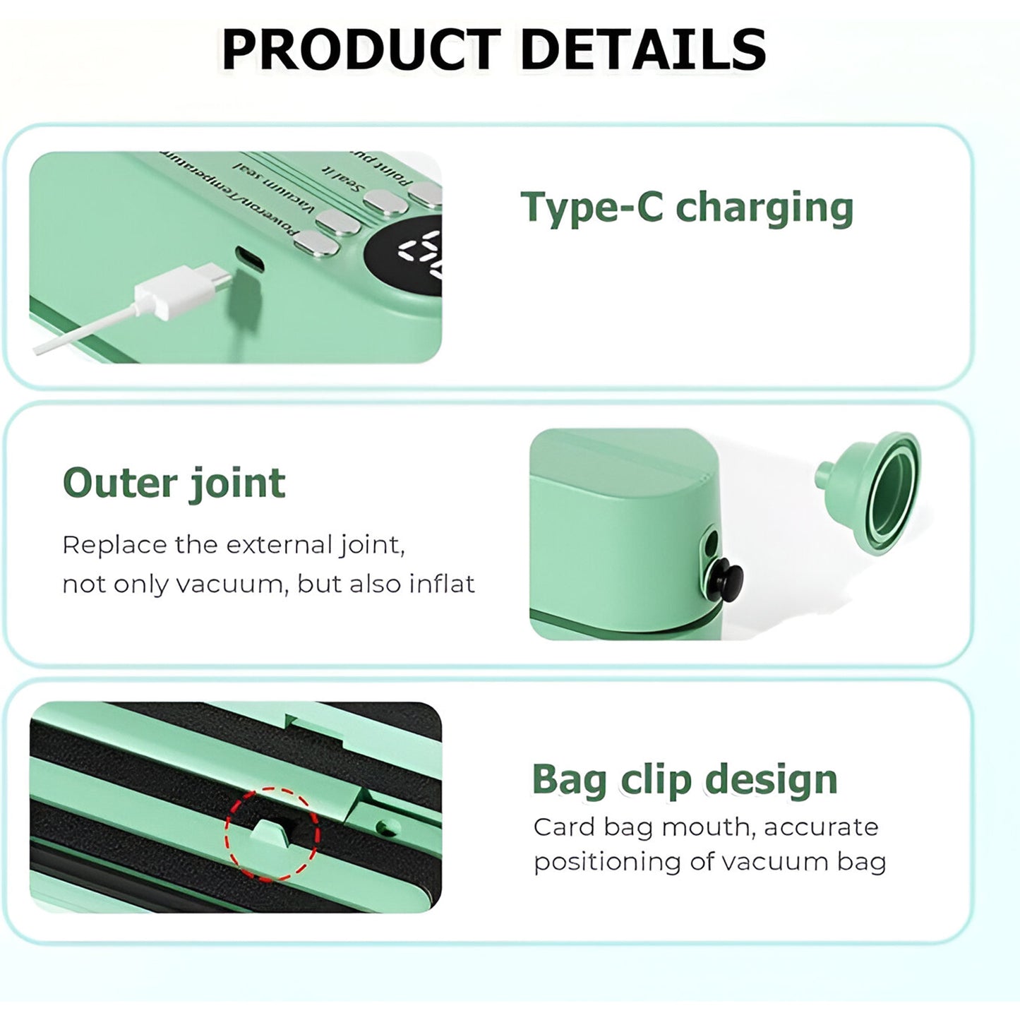 Rechargeable Electric Vacuum Sealer Machine vaccum sealers