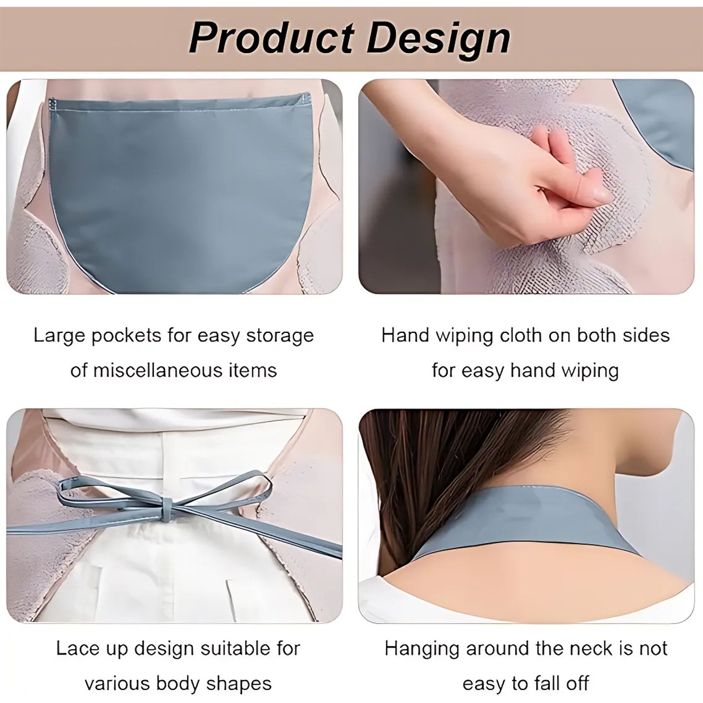 Cute Cartoon Animal Design Kitchen Apron (1 Pc) Aprons