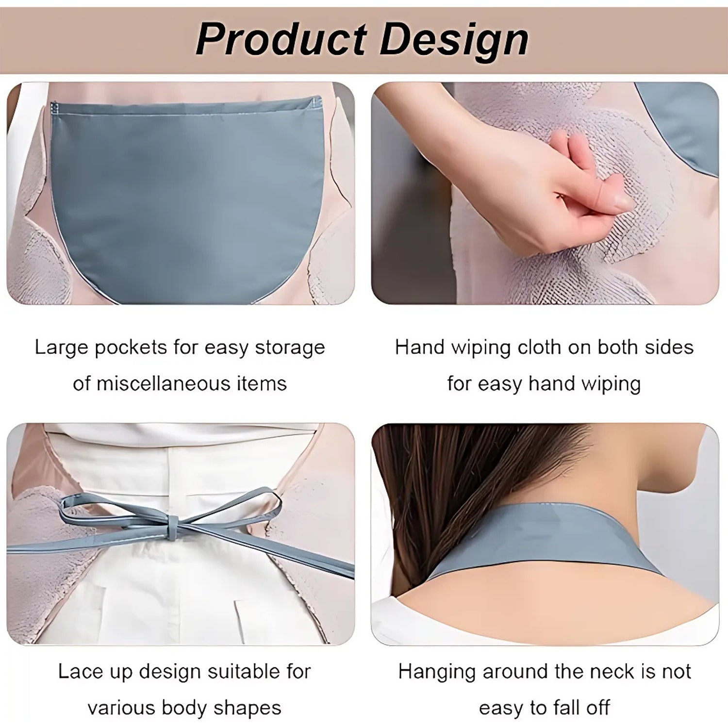 Cute Cartoon Animal Design Kitchen Apron (1 Pc) Aprons