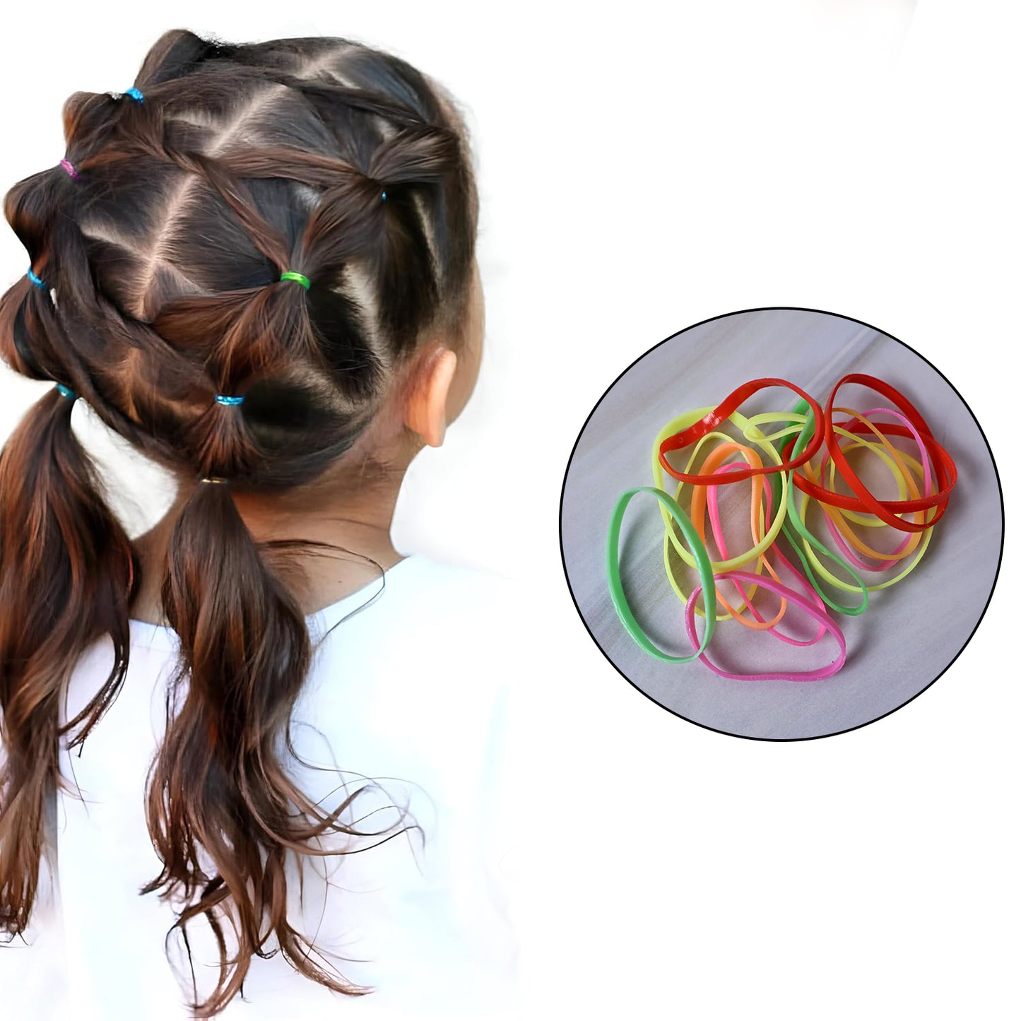 Kids Hair Bands Rubber Bands Cute Hair Clips In Storage Box (Mix Design 1 Set) Hair Accessories