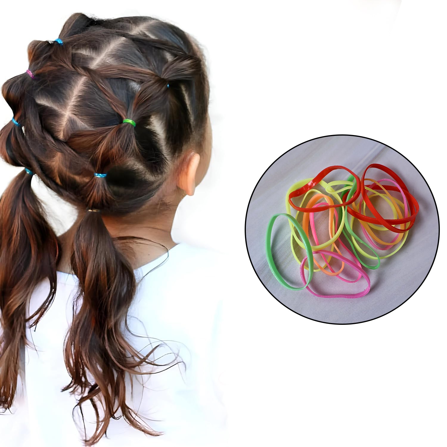 Kids Hair Bands Rubber Bands Cute Hair Clips In Storage Box (Mix Design 1 Set) Hair Accessories