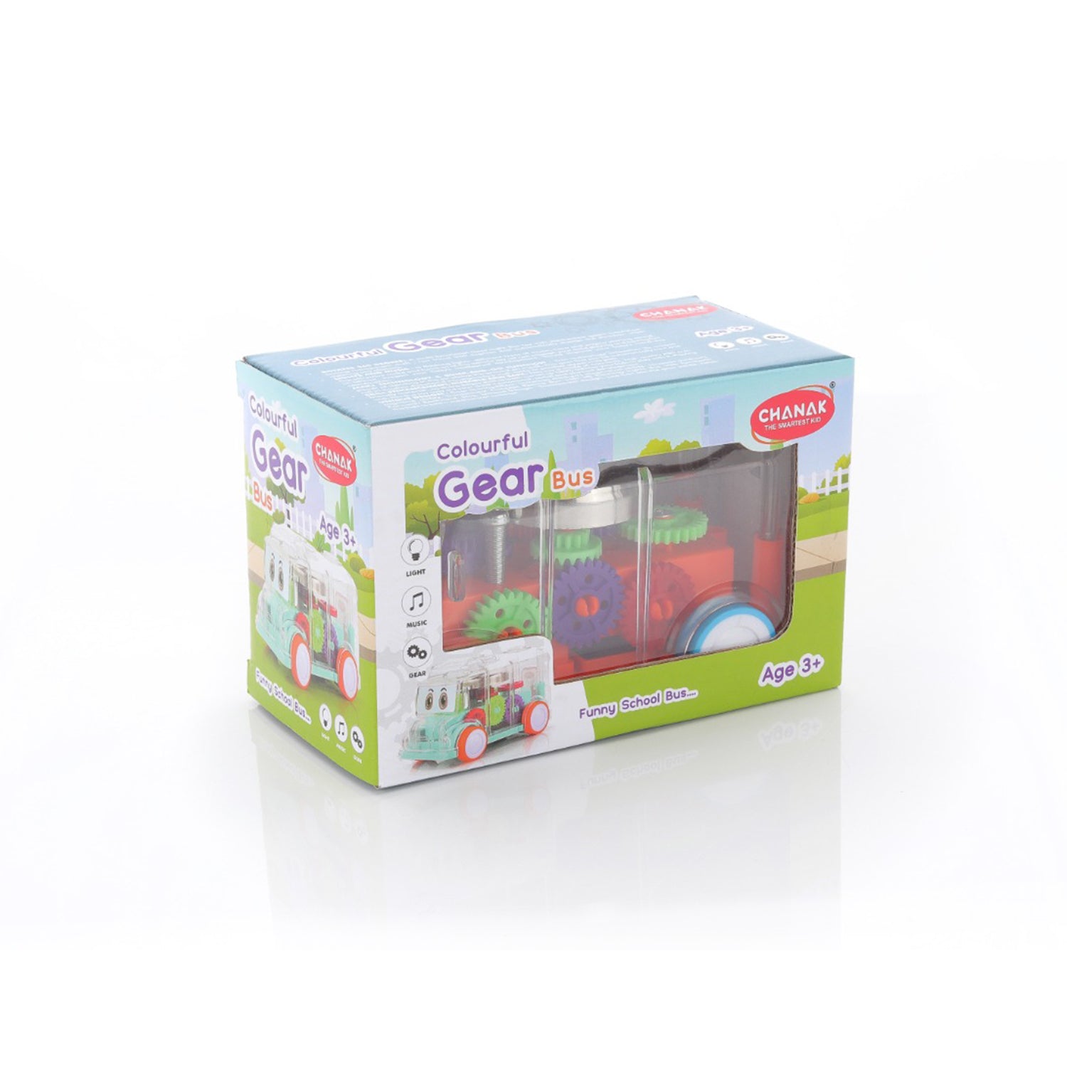 Transparent Musical Mini School Bus Toy For Kids Toys & Games