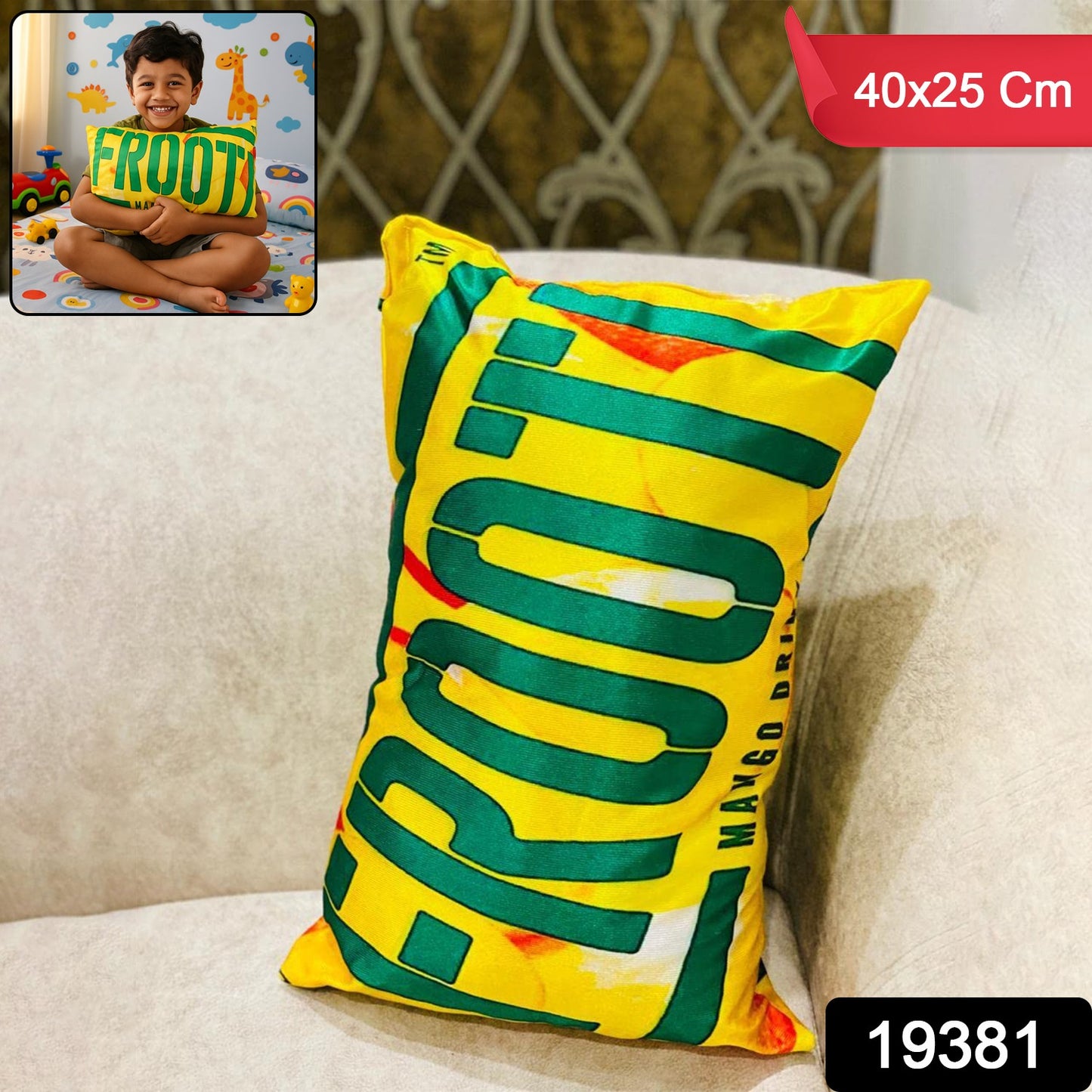 Soft Plush Cartoon Character Kids Pillow Cushion For Baby (40 X 25 Cm 1 Pc) Home Improvement
