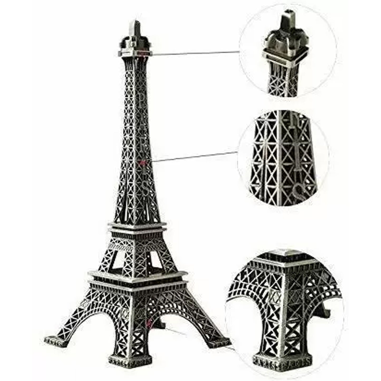 Antique Finish 3d Metal Paris Eiffel Tower Metal Craft Famous Landmark Building Metal Statue Showpiece. Home Decor