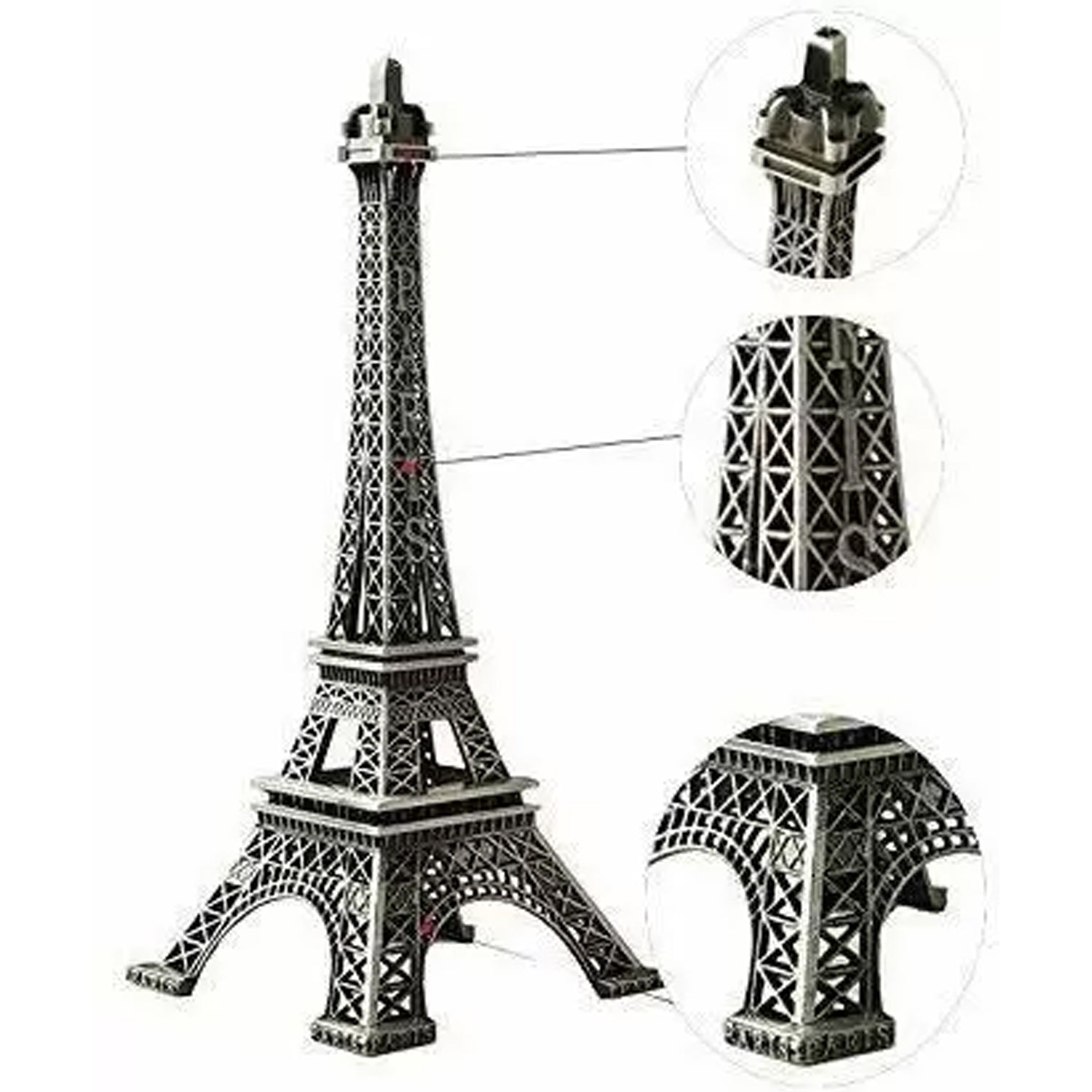 Antique Finish 3d Metal Paris Eiffel Tower Metal Craft Famous Landmark Building Metal Statue Showpiece. Home Decor