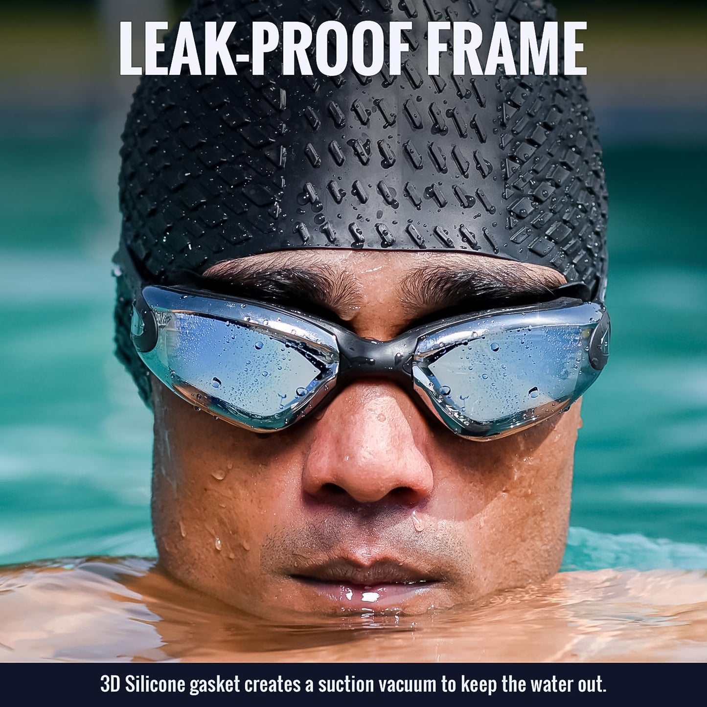 Professional Anti-fog Uv Protection Swimming Goggles With Mirrored Lenses And Earplugs Swimming Goggles