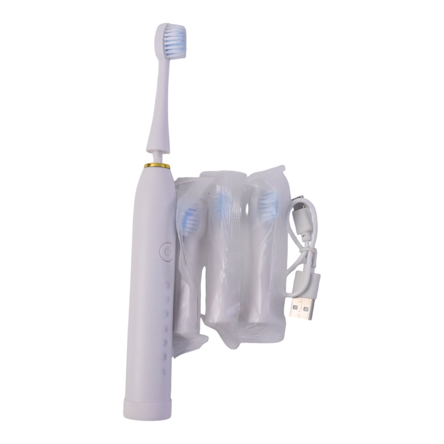Rechargeable Electric Toothbrush White Color With 3 Extra Head (1 Pc ) Oral Care