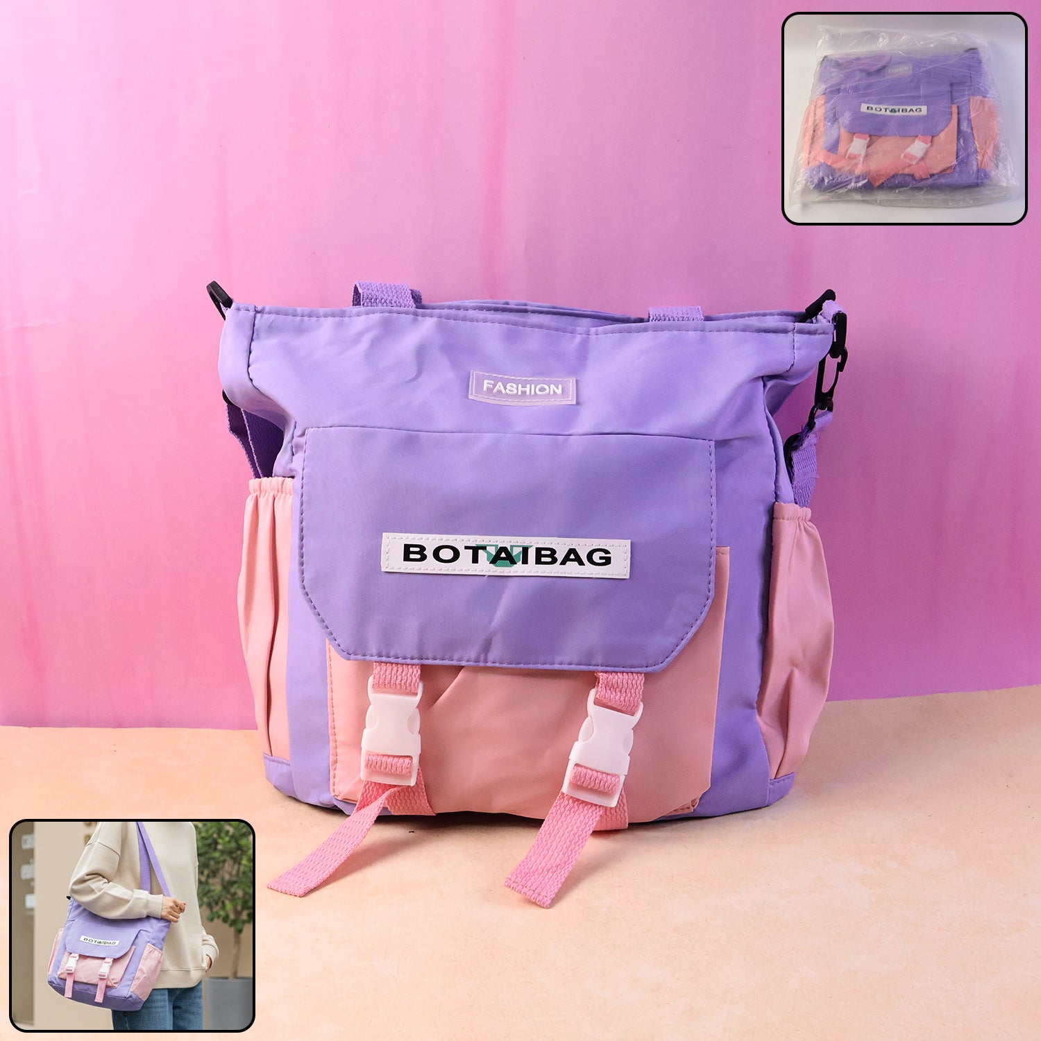 Trendy Multi-pocket Shoulder Tote Sling Bag (1 Pc) Bags & Accessories