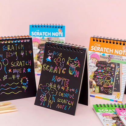 Crafts Rainbow Art Scratch Paper Book Sheets 10 Page ( Pack Of 1 ) Arts and Crafts