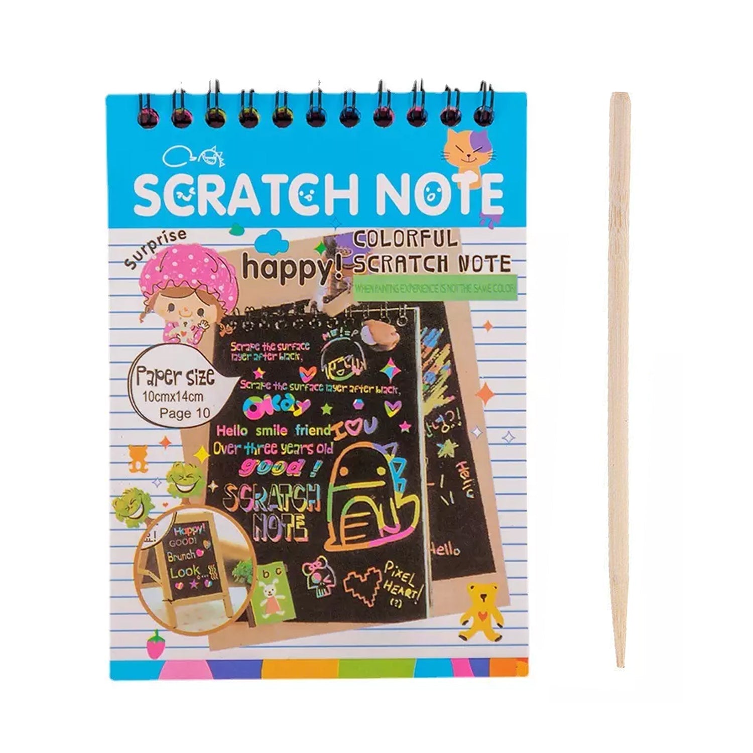 Crafts Rainbow Art Scratch Paper Book Sheets 10 Page ( Pack Of 1 ) Arts and Crafts