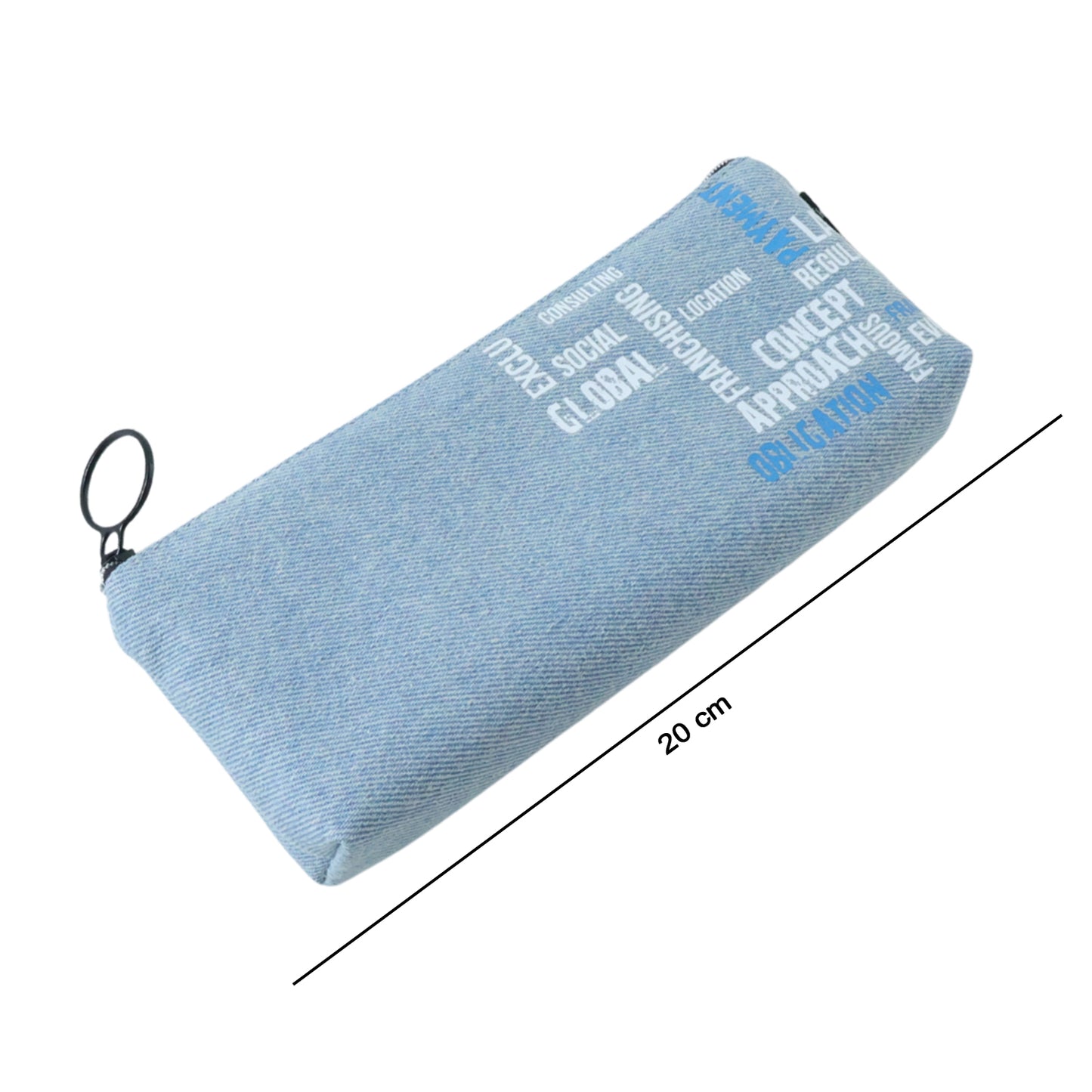 Stylish Fabric Zipper Pencil Pouch (1 Pc) Office Supplies > Desk Accessories > Pencil Cases