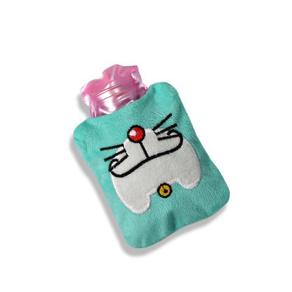 Doremon Cartoon Small Hot Water Bag With Cover For Pain Relief Health and Beauty