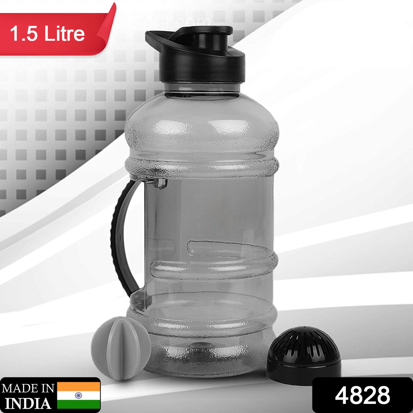 Sports Gym 1.5 Liters Gallon Water Bottle With Mixer And Strainer Water Bottles