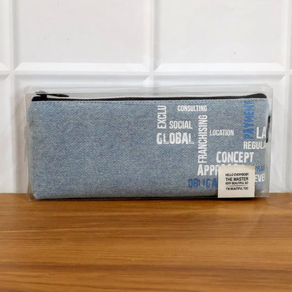 Stylish Fabric Zipper Pencil Pouch (1 Pc) Office Supplies > Desk Accessories > Pencil Cases