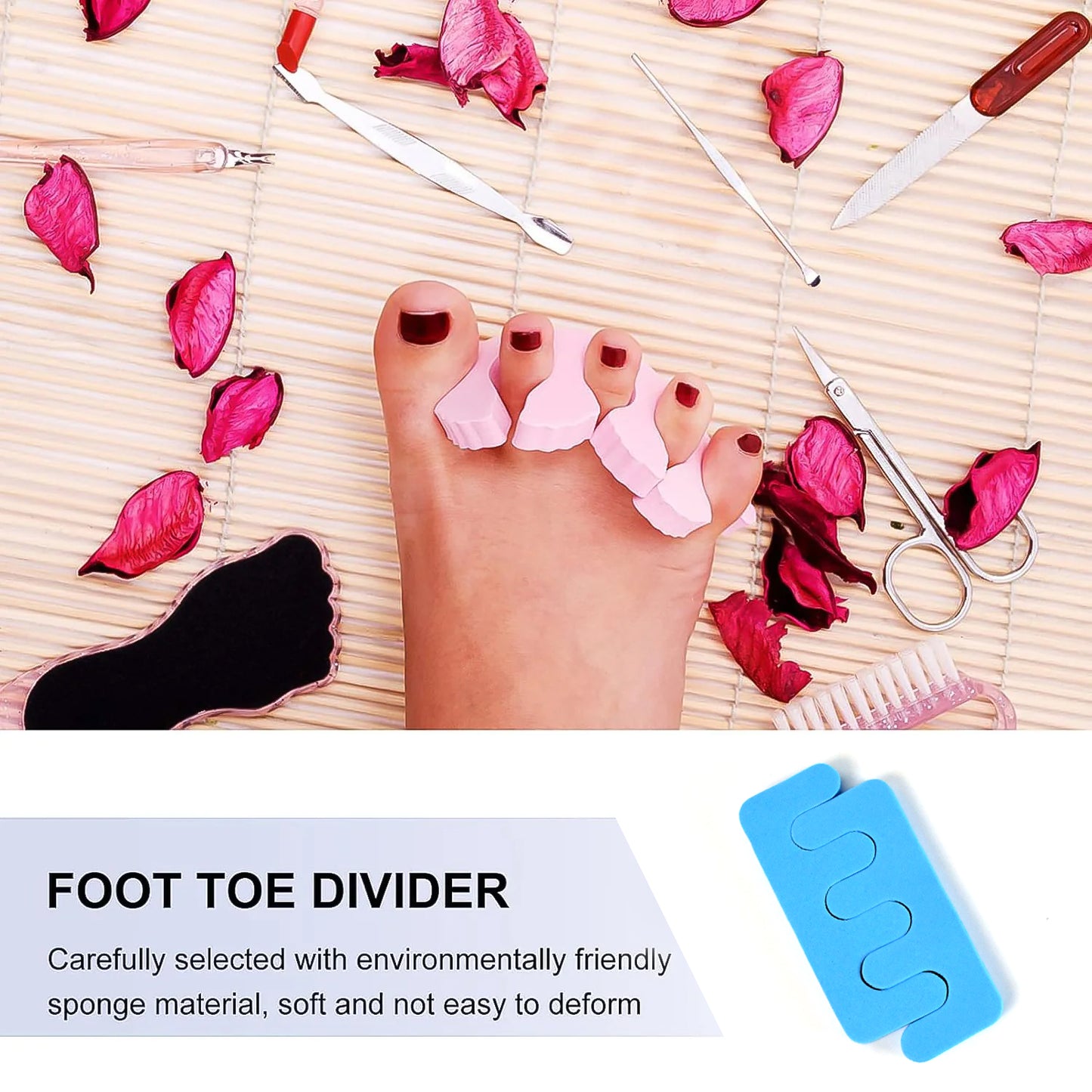 Toe Separators Toe Spacers Sponge Toe Stretcher Pedicures (1 Pair) Health and Beauty