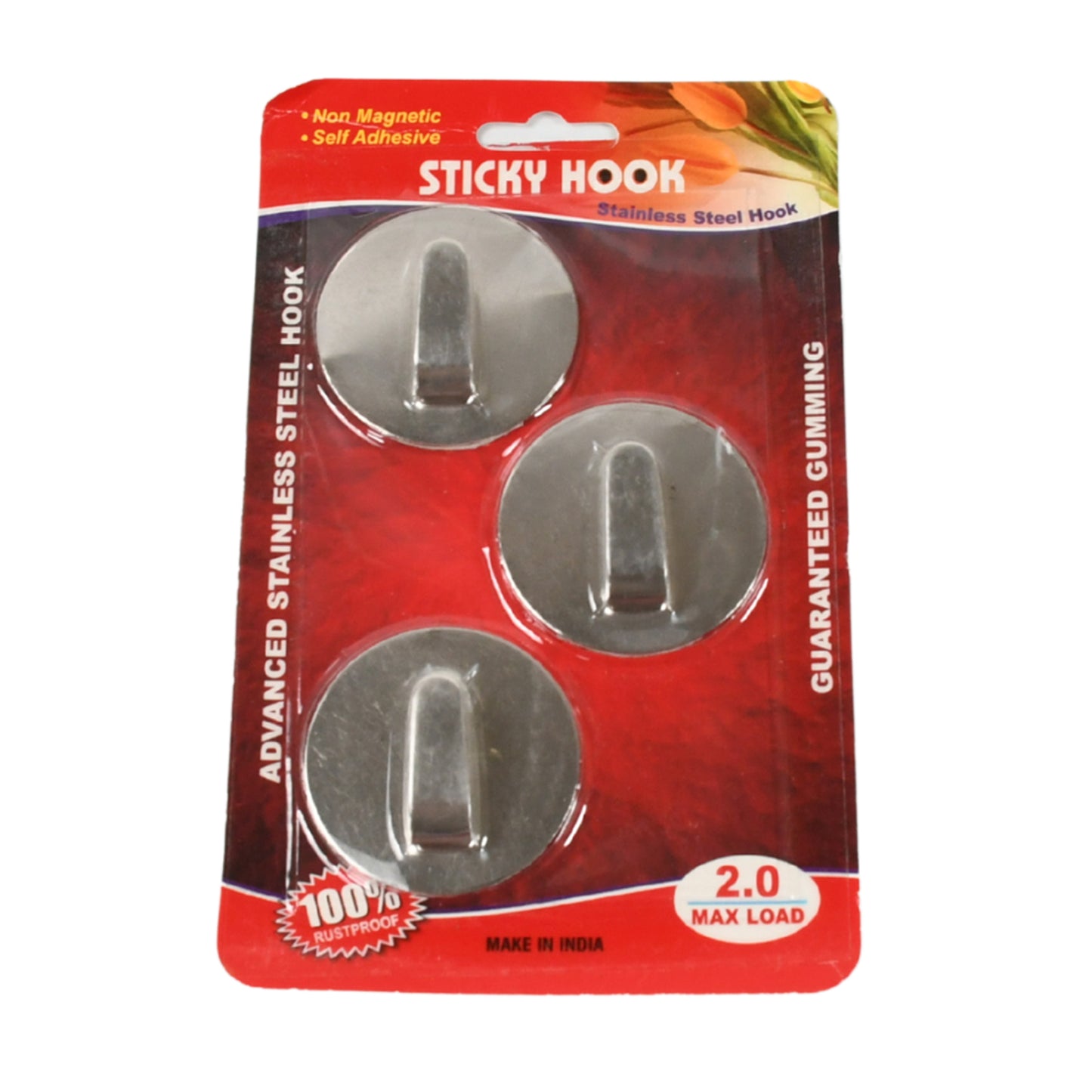 Self Adhesive Hooks Heavy Duty Wall Hooks Hangers Stainless Steel Home Improvement