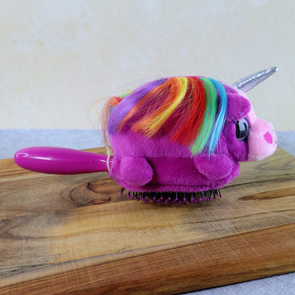 Kids Unicorn Plush Hair Brush - (1 Pc) Toys & Games