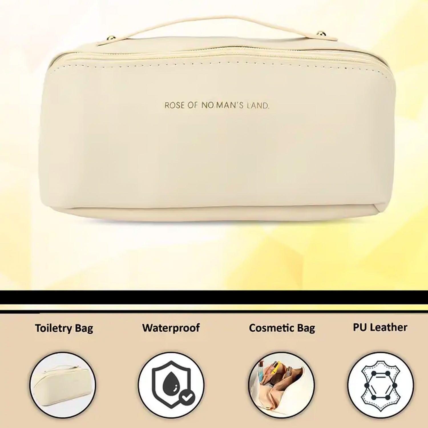 Premium Travel Makeup Organizer Pouch With Zipper Handle(1 Pc) Travel Accessories