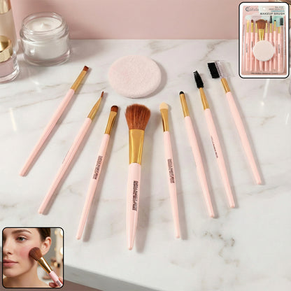 9-in-1 Professional Makeup Brush Set (1 Set) Beauty Accessories