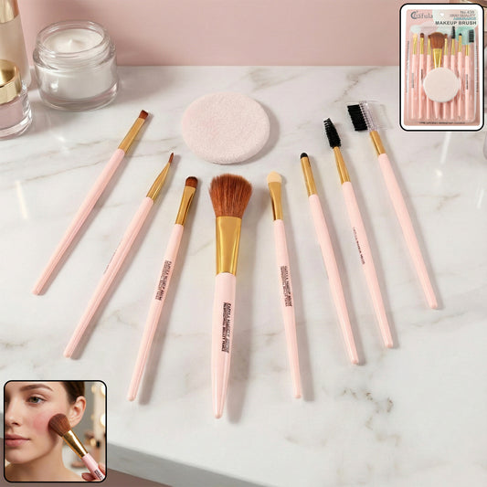 9-in-1 Professional Makeup Brush Set (1 Set) Beauty Accessories