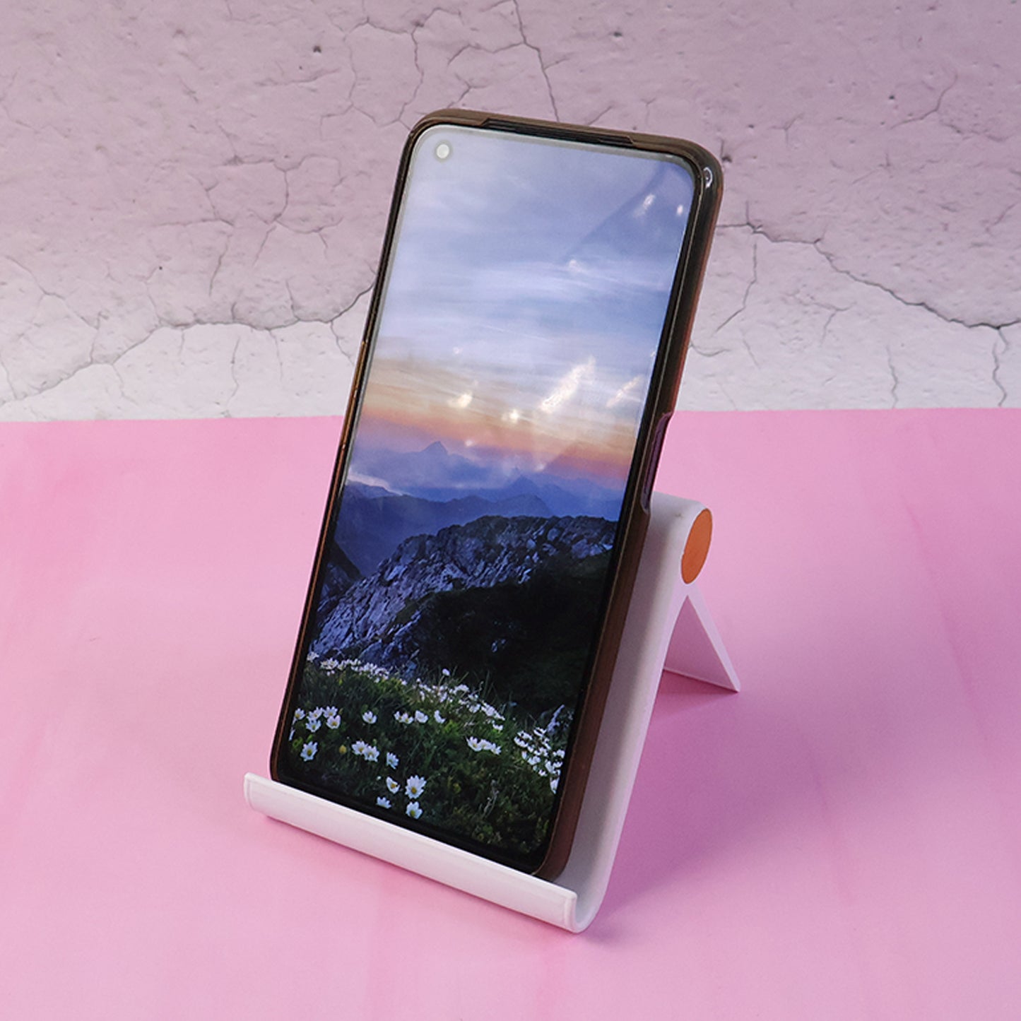 Plastic Foldable Desktop Mobile Stand (1 Pc White) | Adjustable Slim Design Mobile Phone Accessories