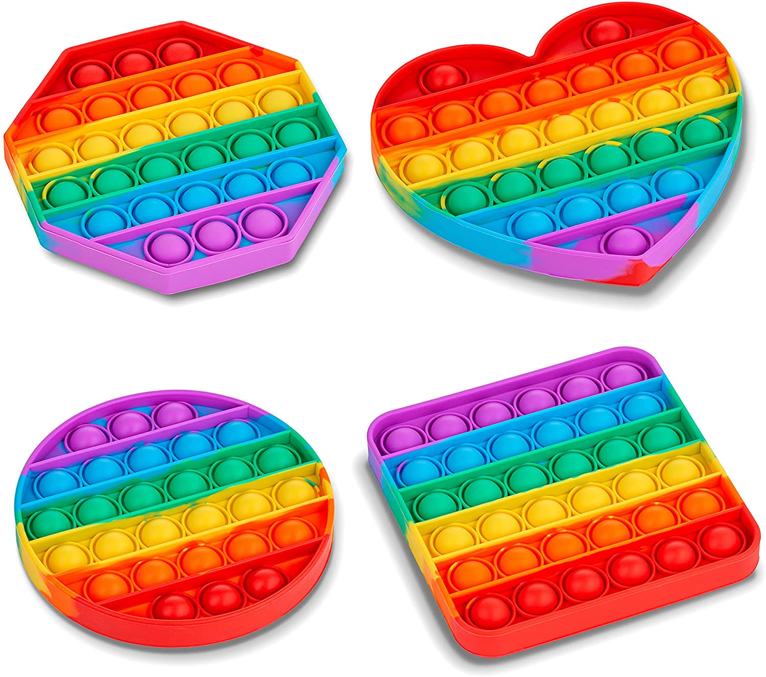 Random Shape Rainbow Colored Fidget (1pc Only) Toys & Games