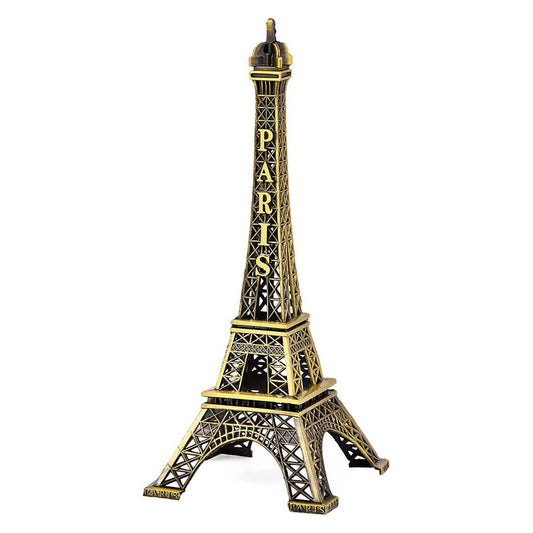 Antique Finish 3d Metal Paris Eiffel Tower Metal Craft Famous Landmark Building Metal Statue Showpiece. Home Decor