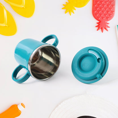Kids Sporty Sipper Mug With Straw And Dual Handles Approx 300ml (1 Pc) Mugs