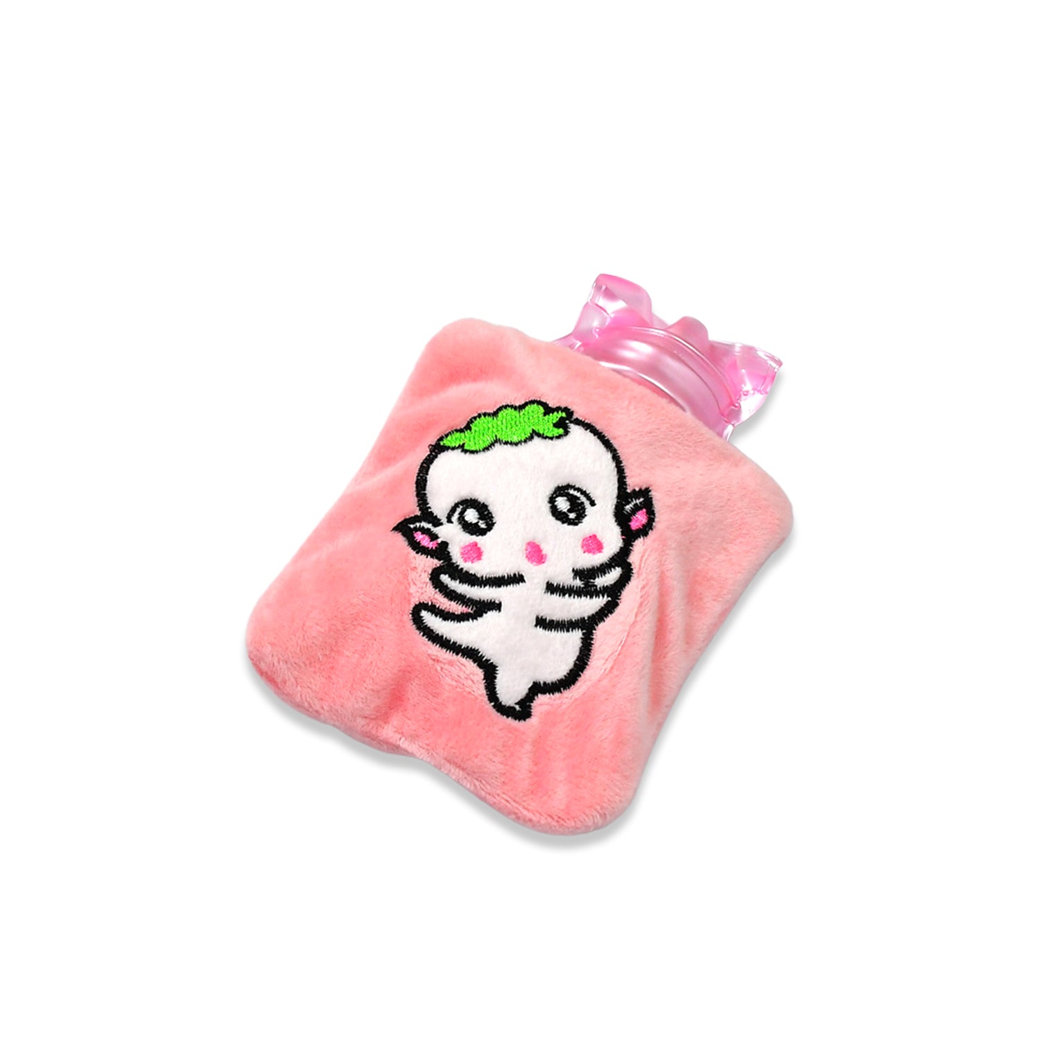 Pink Cartoon Small Hot Water Bag With Cover For Pain Relief Health and Beauty