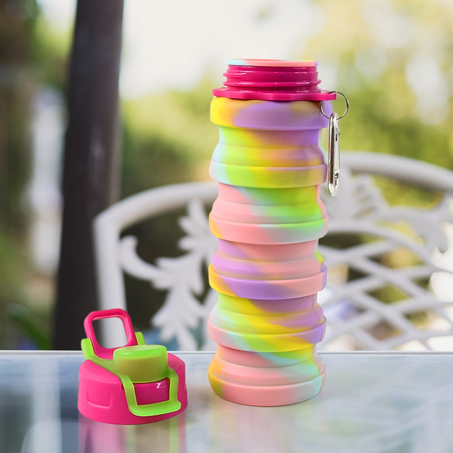 Colorful Collapsible Silicone Water Bottle (1 Pc) Water Bottles