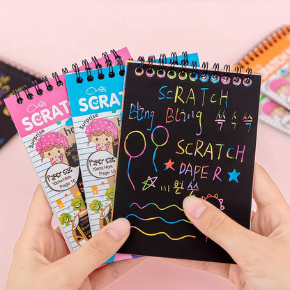 Crafts Rainbow Art Scratch Paper Book Sheets 10 Page ( Pack Of 1 ) Arts and Crafts