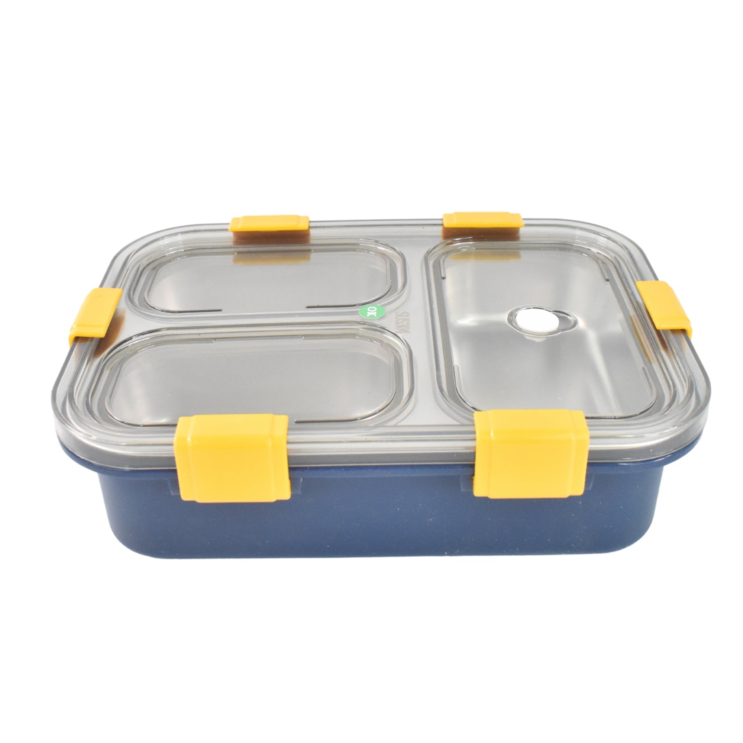 3 Compartment Transparent Stainless Steel Lunch Box For Kids Kitchen & Dining > Kitchen Storage & Organization > Lunch Boxes