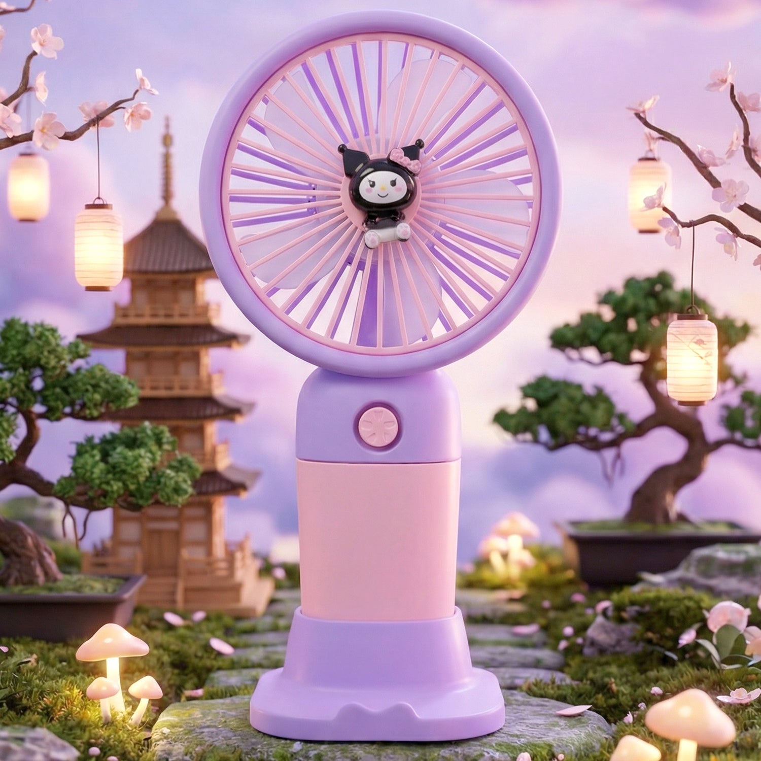 Cute Usb Rechargeable Mini Desktop Fan With Stand For Office Home