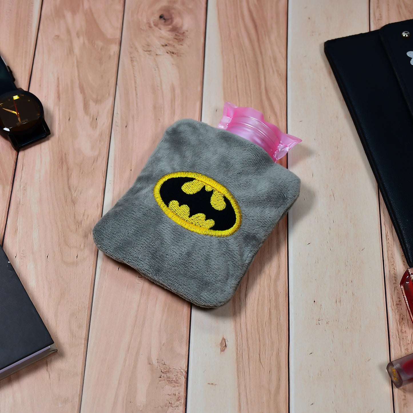 Batman Small Hot Water Bag With Cover For Pain Relief heating pads