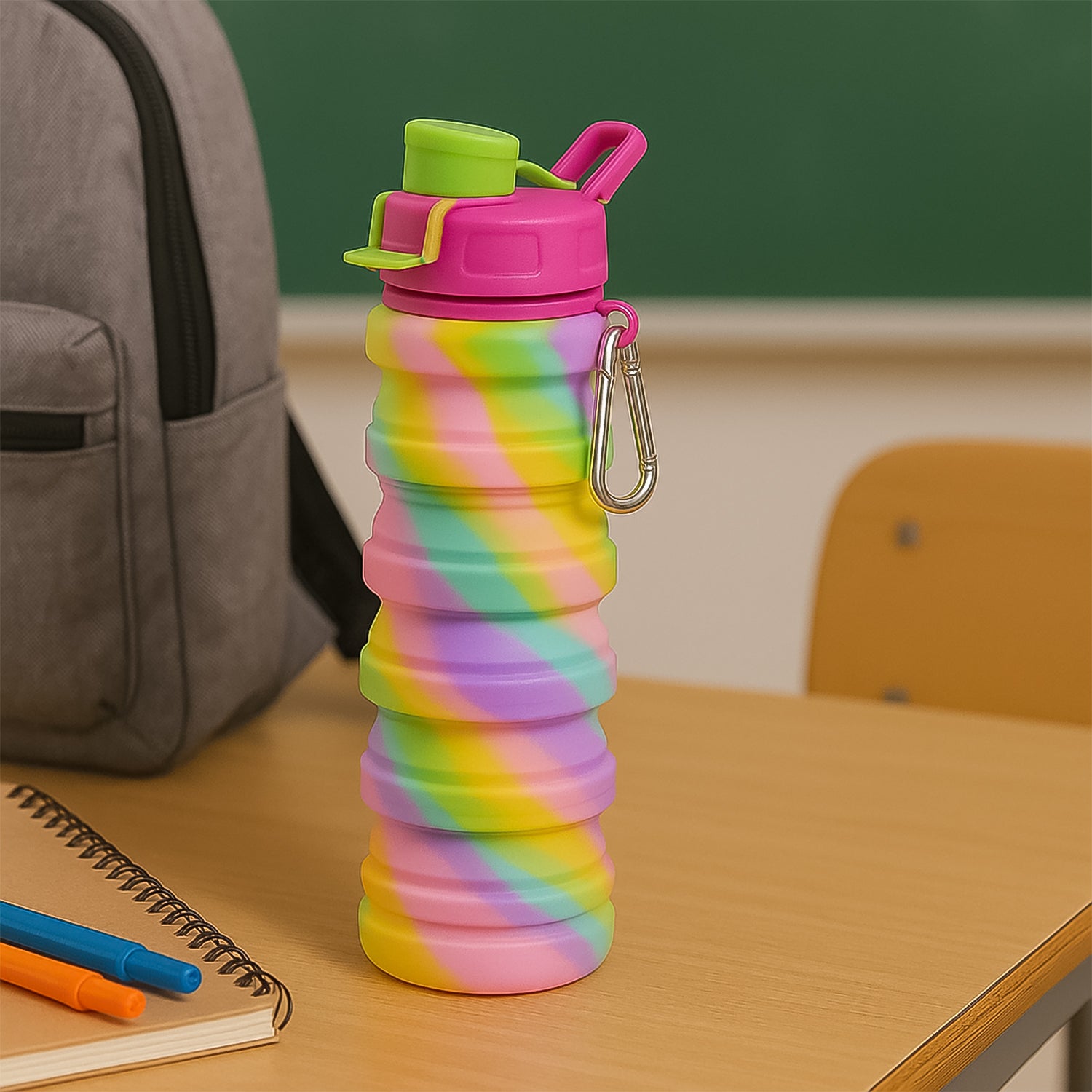 Colorful Collapsible Silicone Water Bottle (1 Pc) Water Bottles