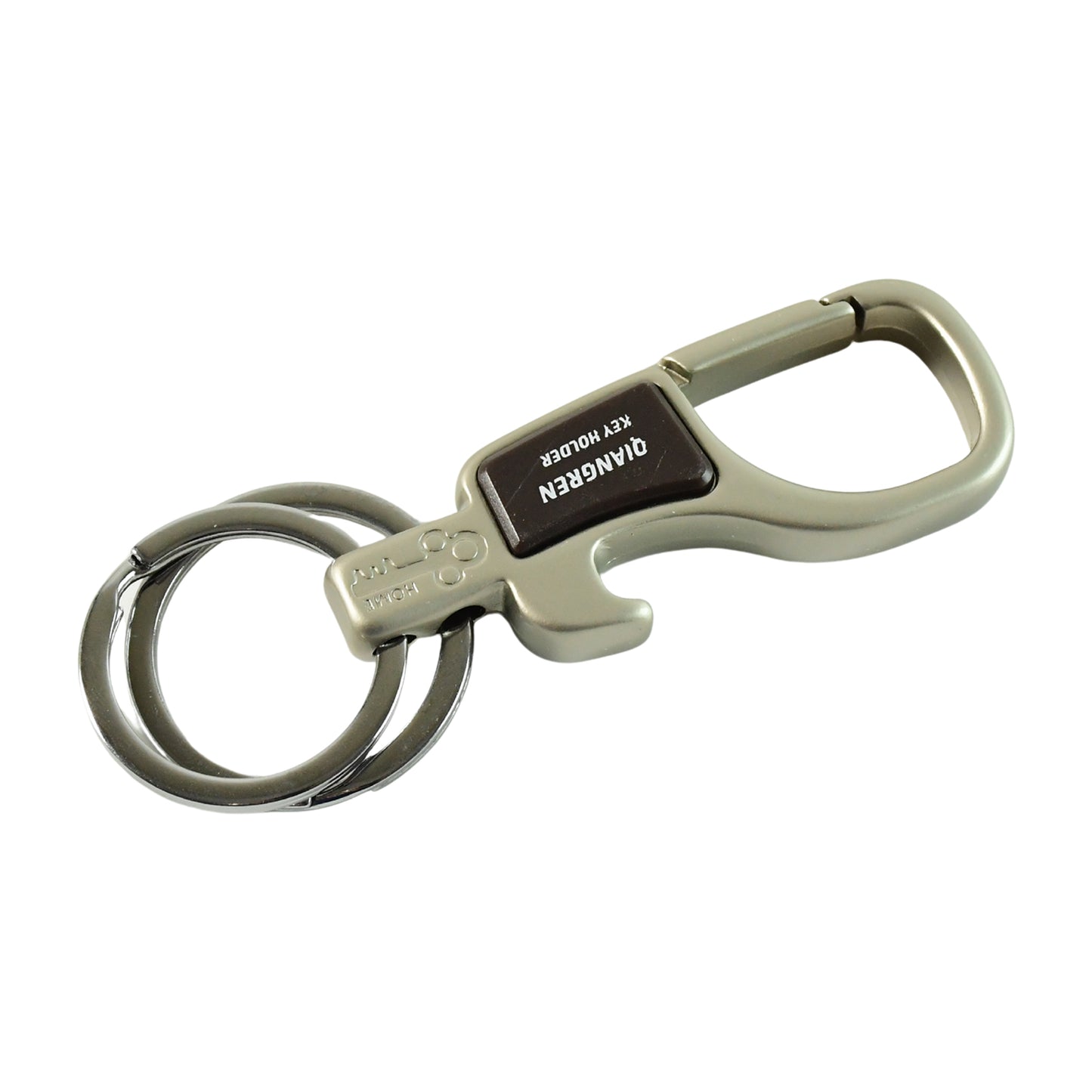 Premium Metal Keychain Carabiner Clip Hook With Dual Key Rings (1 Pc) Accessories